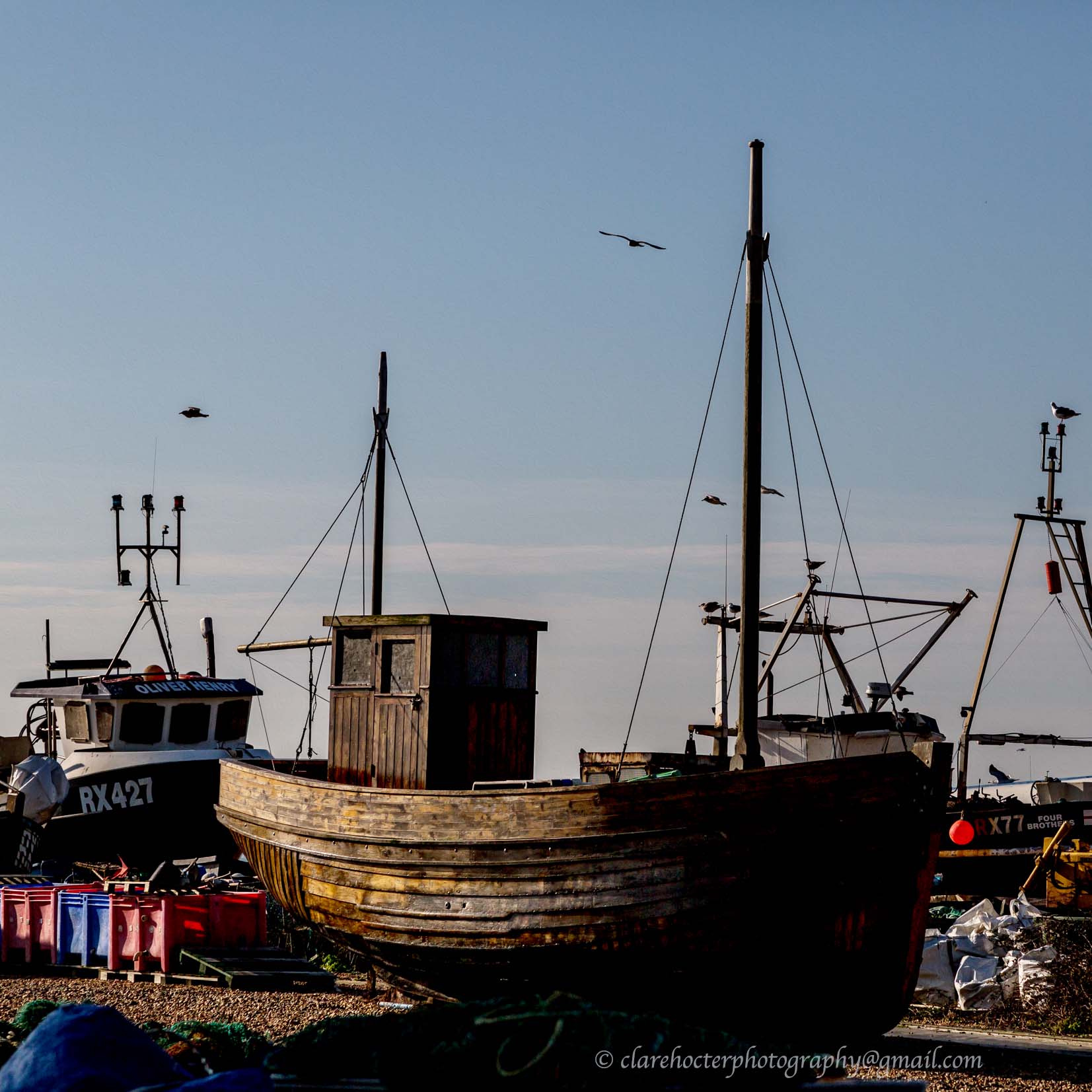 hastings fishing boat, hastings old town, clare hocter photographer, hastings photographer