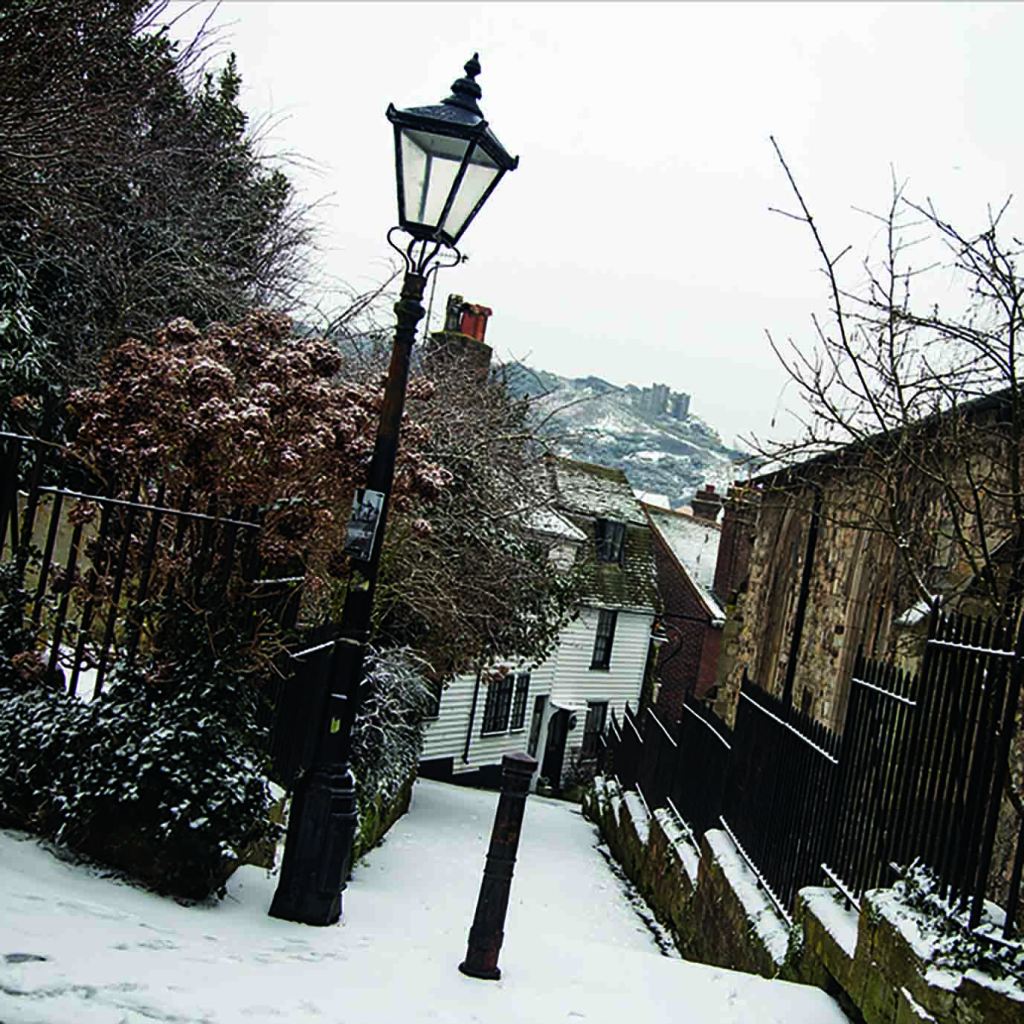 hastings old town snow card, photo clare hocter