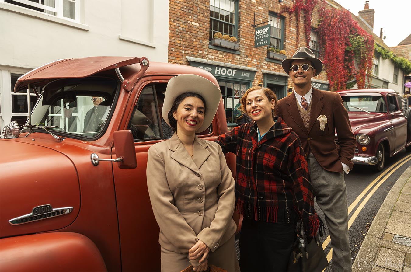 Vintage car parade, Rye, East Sussex